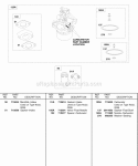 Carburetor Diagram and Parts List for  Briggs and Stratton Engine